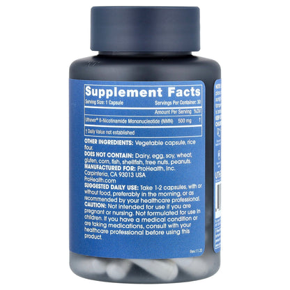 ProHealth Longevity, NMN Pro™ 500, 500 mg, 30 Capsules