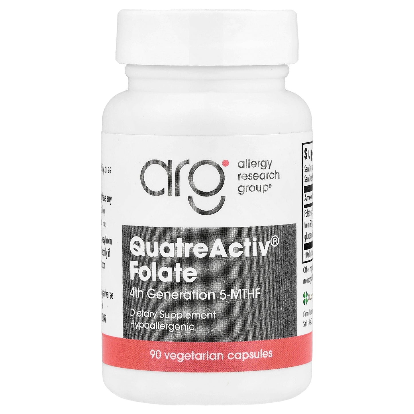 Allergy Research Group, QuatreActiv® Folate, 90 Vegetarian Capsules (833 mcg per Capsule)