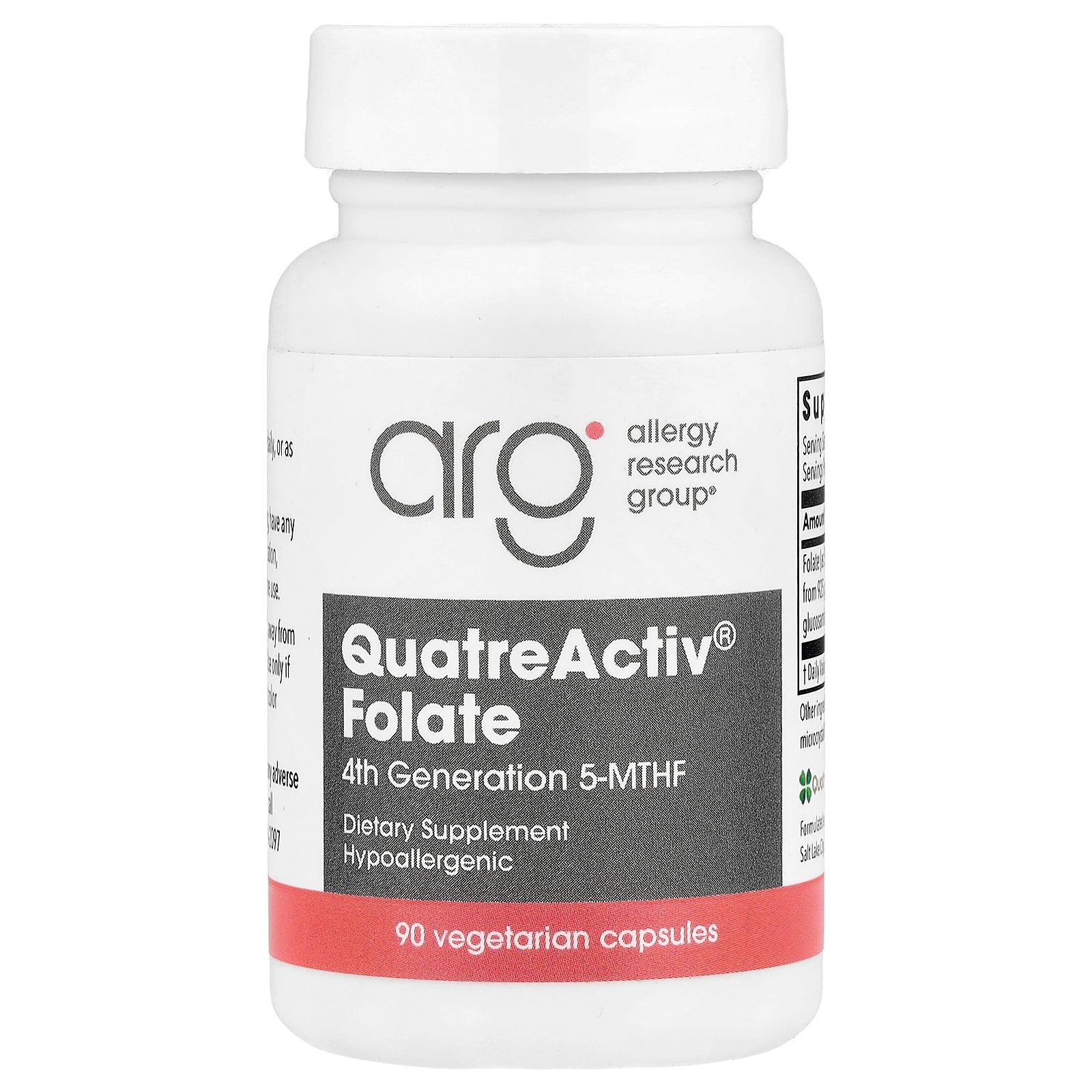 Allergy Research Group, QuatreActiv® Folate, 90 Vegetarian Capsules (833 mcg per Capsule)