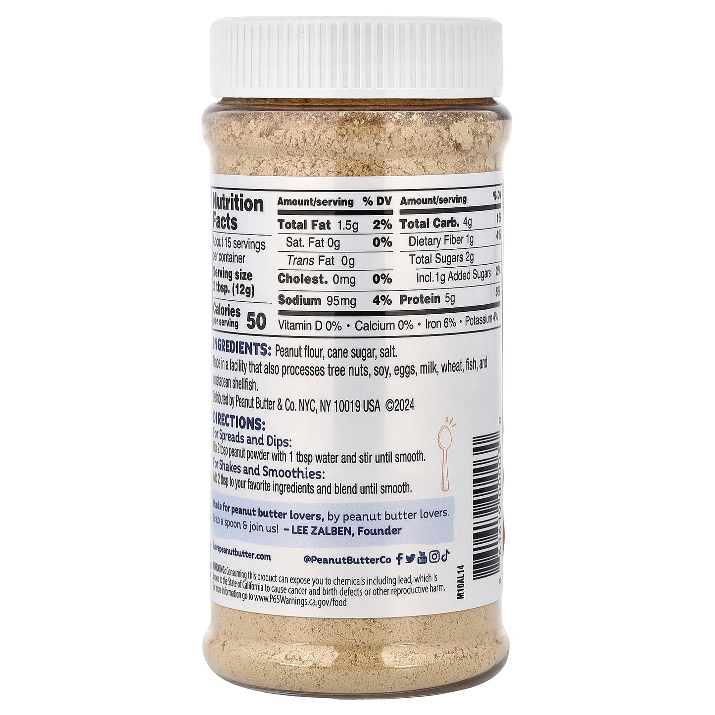 Peanut Butter & Co., Peanut Protein Powder, Original, 6.5 oz (184 g)