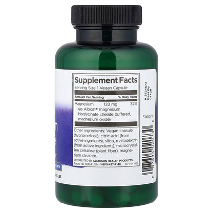 Swanson, Albion®, Magnesium Glycinate, 133 mg, 90 Vegan Capsules