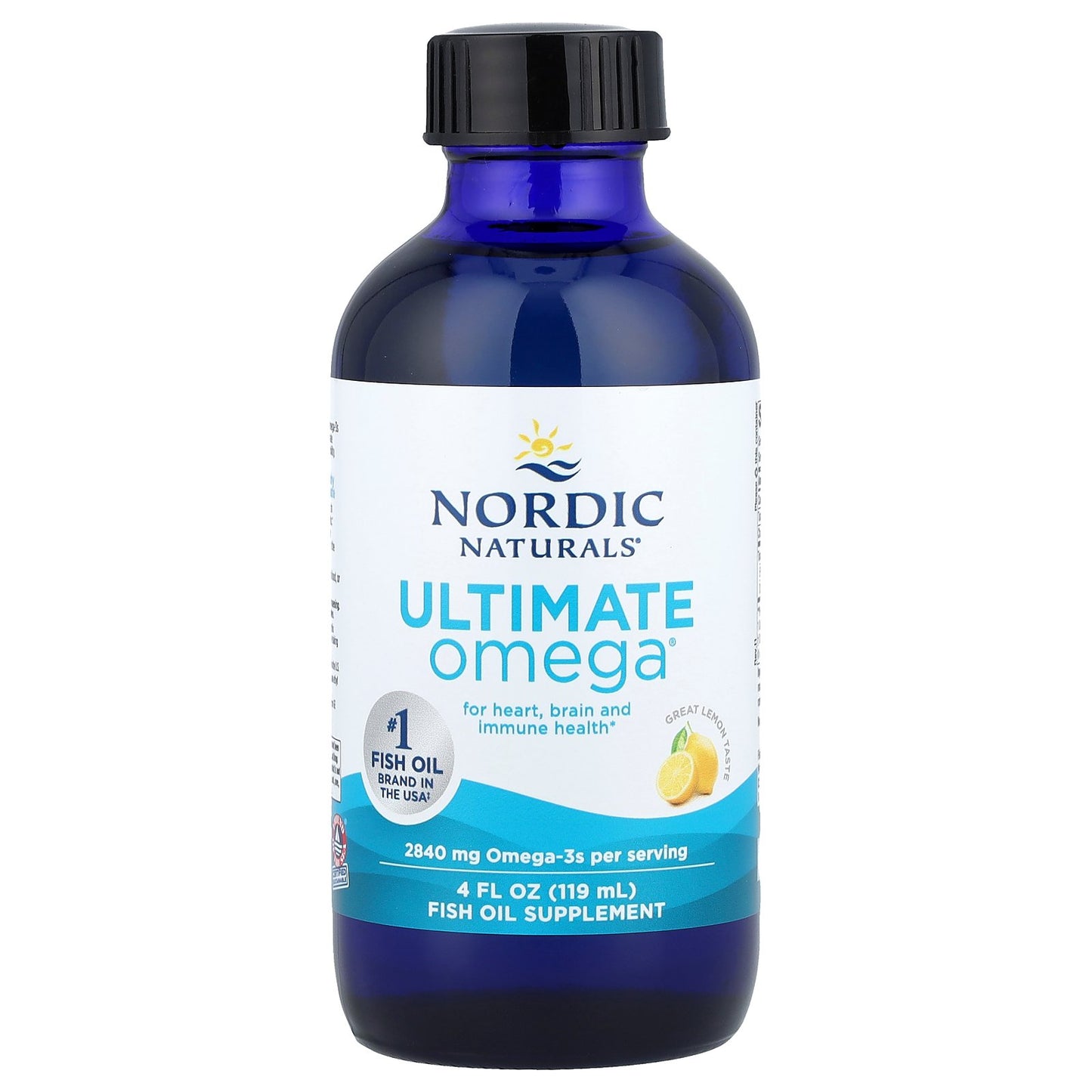 Nordic Naturals, Ultimate Omega®, Lemon, 4 fl oz (119 ml)