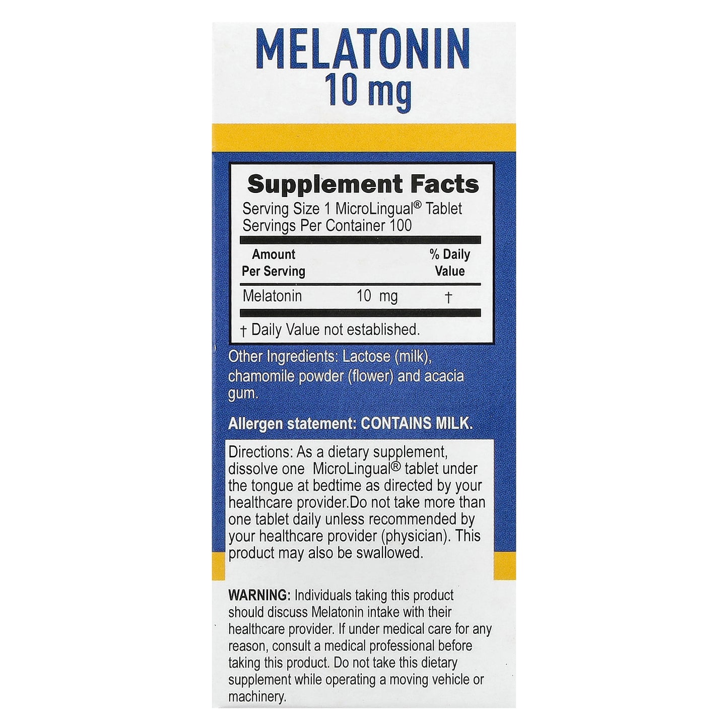 Superior Source, Melatonin, 10 mg, 100 MicroLingual® Instant Dissolve Tablets