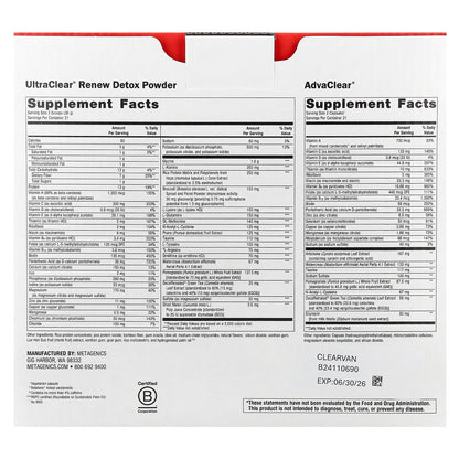 Metagenics, Clear Change®, 10-Day Detox Program, Vanilla, 4 Piece Set