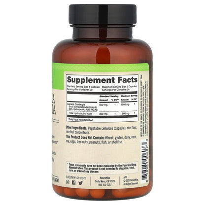 NatureWise, Garcinia Cambogia, 90 Vegetarian Capsules