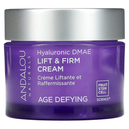 Andalou Naturals, Lift & Firm Cream, Hyaluronic DMAE, Age Defying, 1.7 oz (50 g)