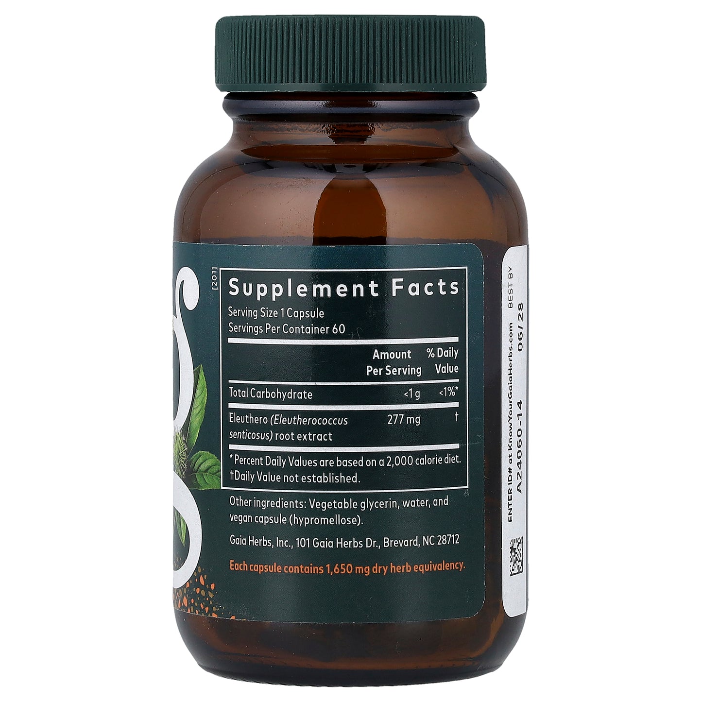 Gaia Herbs, Eleuthero Root, 60 Liquid Phyto-Caps® (277 mg Per cap)