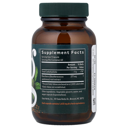 Gaia Herbs, Eleuthero Root, 60 Liquid Phyto-Caps® (277 mg Per cap)