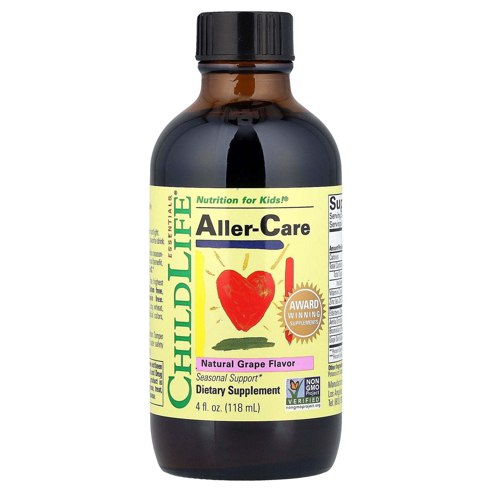 ChildLife Essentials, Aller-Care, Natural Grape, 4 fl oz (118 ml)