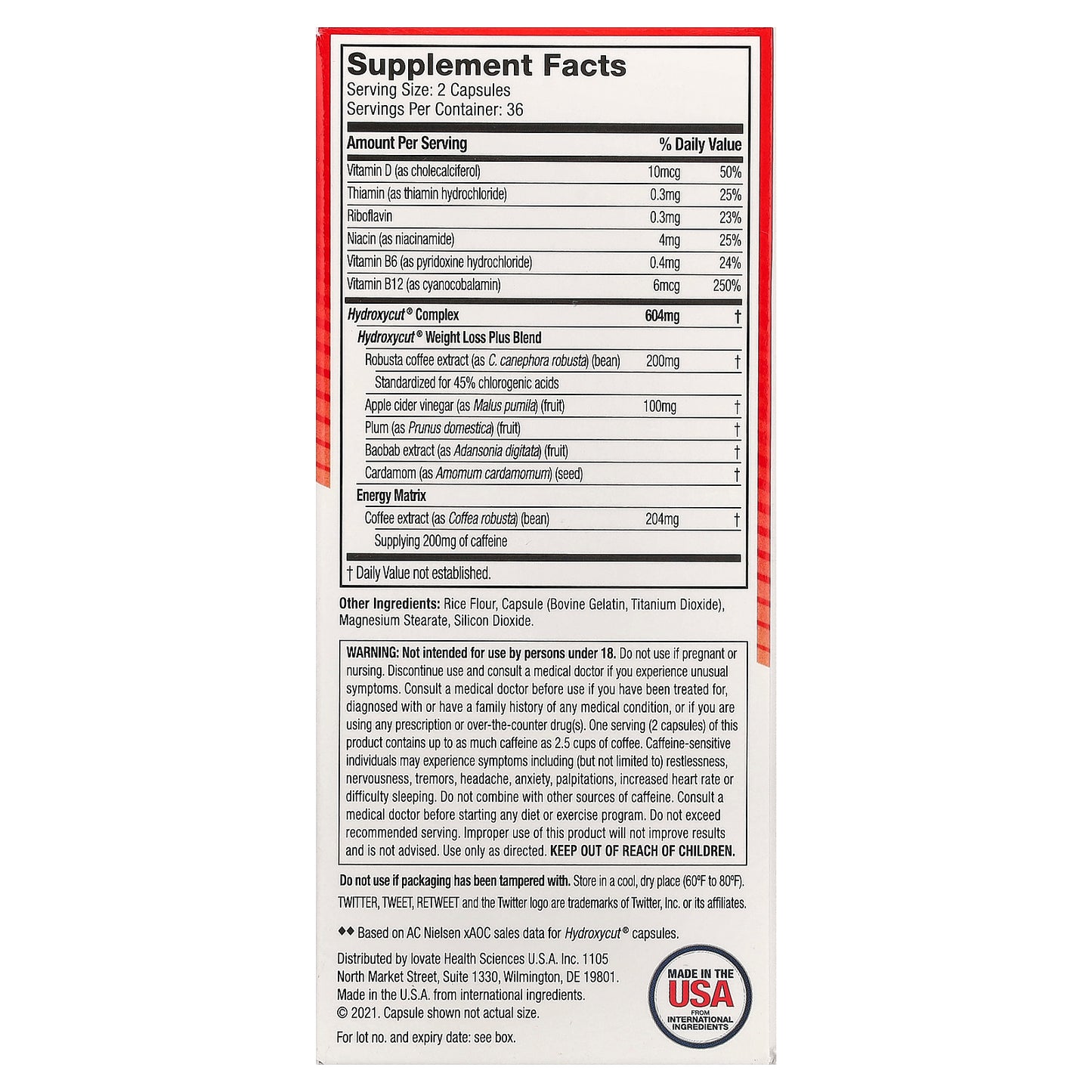 Hydroxycut, Weight Loss Original, 72 Rapid-Release Capsules