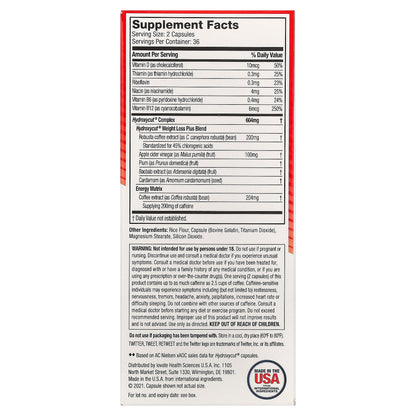 Hydroxycut, Weight Loss Original, 72 Rapid-Release Capsules