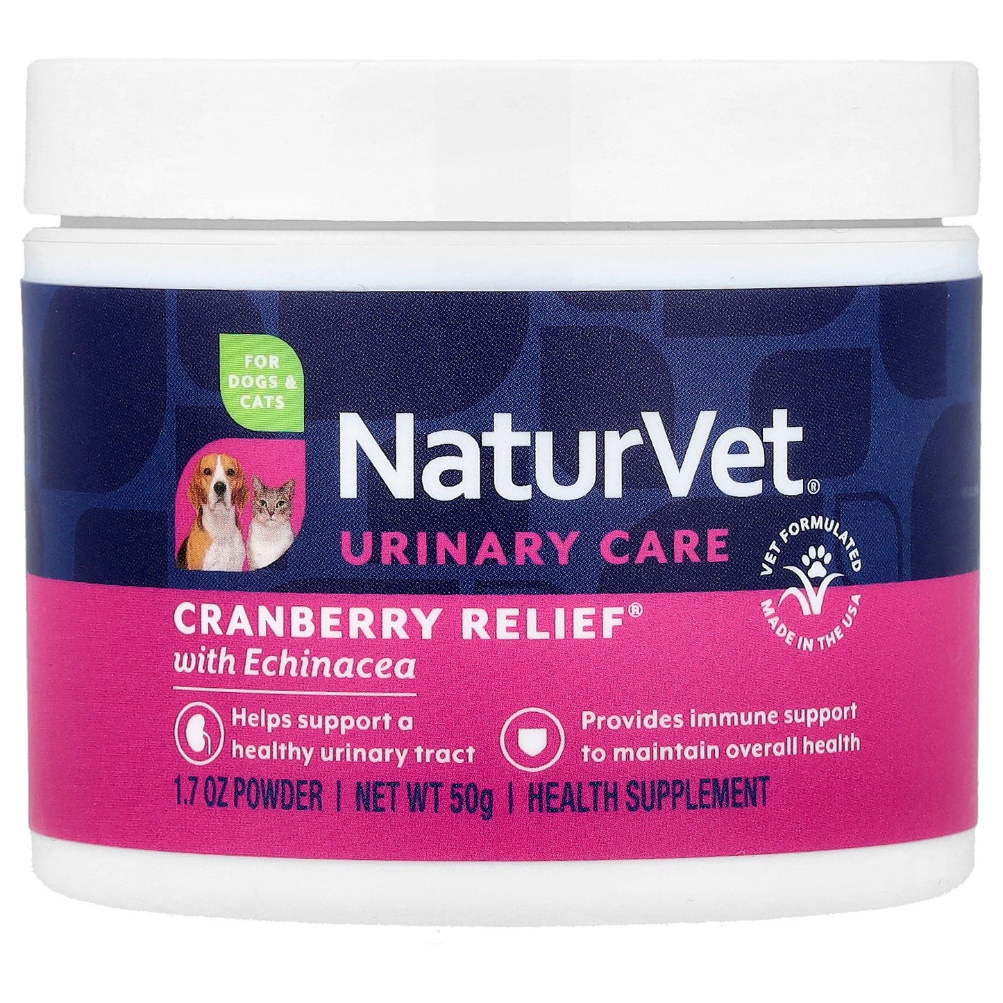 NaturVet, Cranberry Relief® with Echinacea, For Dogs & Cats, 1.7 oz (50 g)
