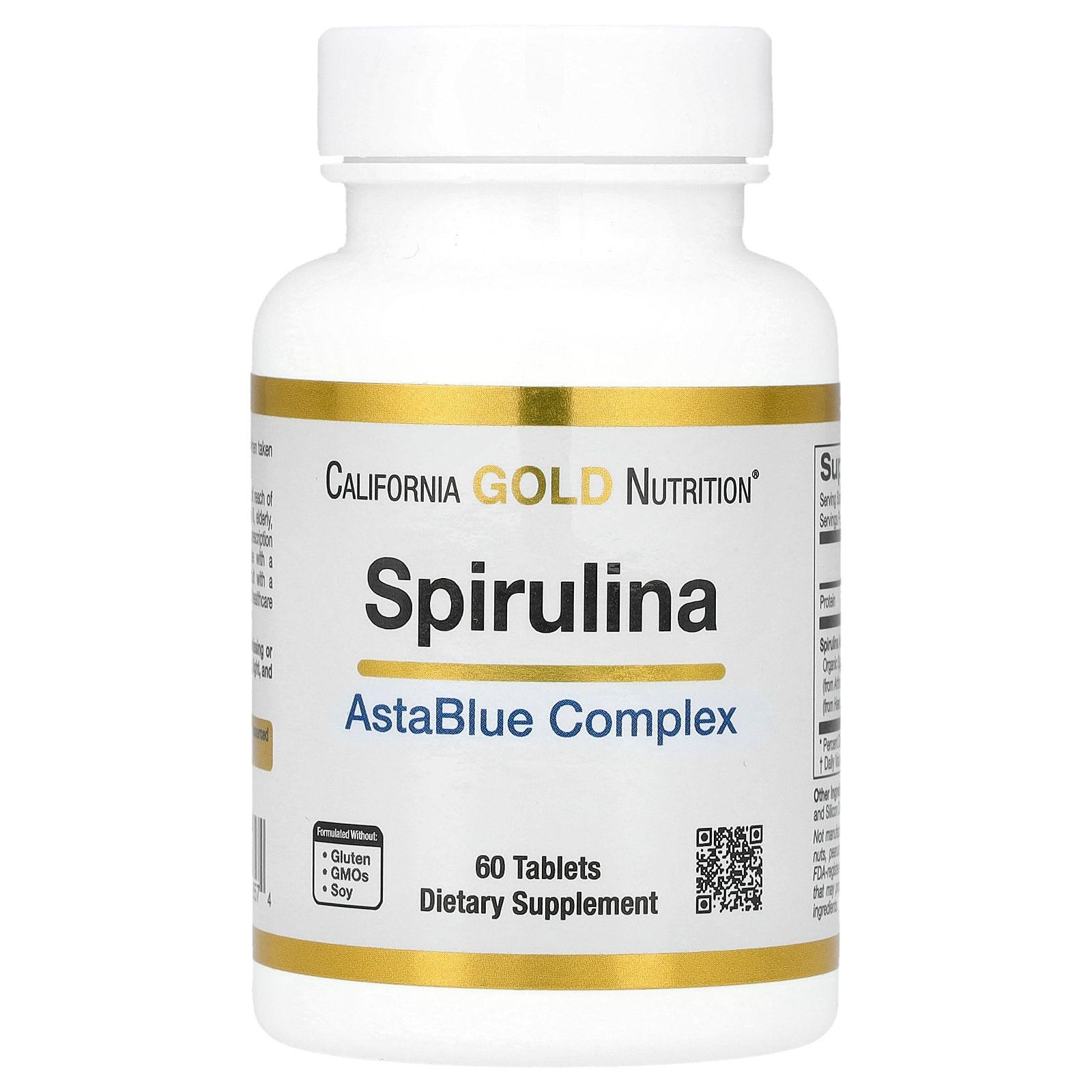 California Gold Nutrition, Spirulina, Organic AstaBlue Complex Blend, 60 Tablets