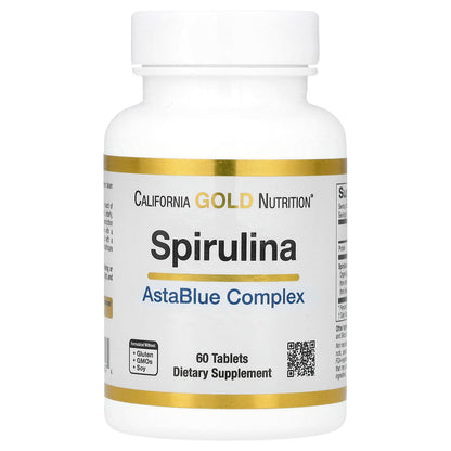 California Gold Nutrition, Spirulina, Organic AstaBlue Complex Blend, 60 Tablets