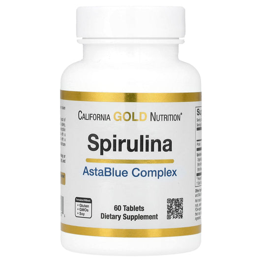 California Gold Nutrition, Spirulina, Organic AstaBlue Complex Blend, 60 Tablets