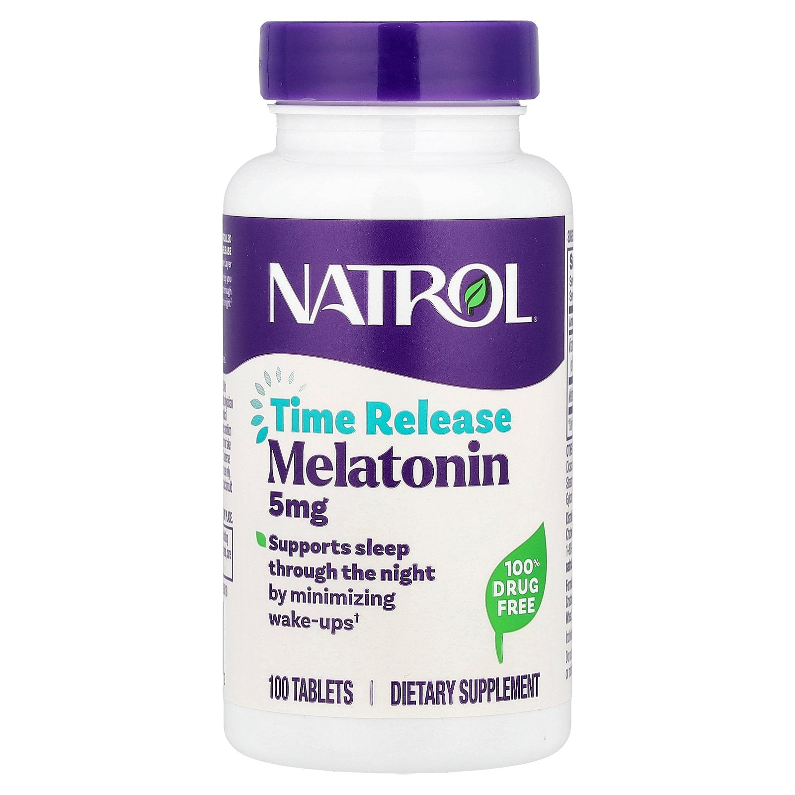 Natrol, Melatonin, Time Release, 5 mg, 100 Tablets