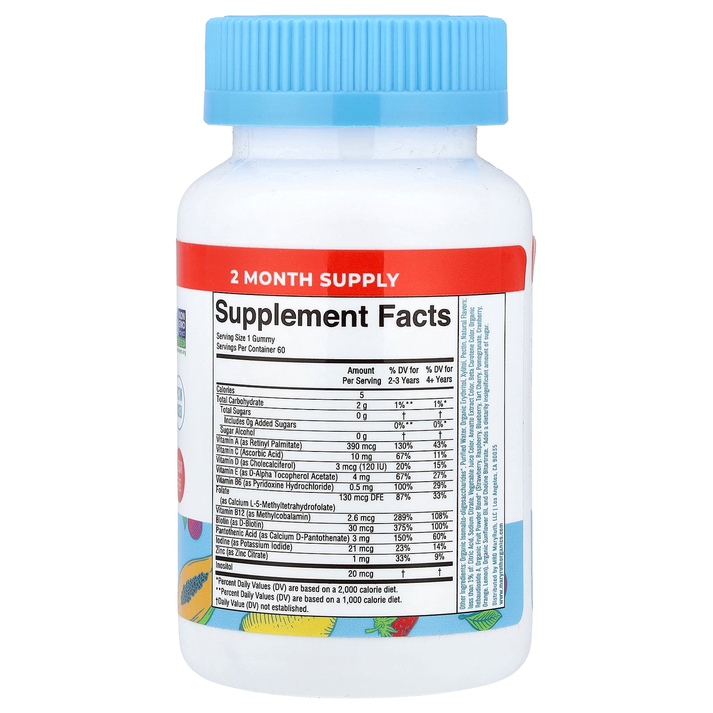 MaryRuth's, Kids Multivitamin Gummies, Strawberry, Papaya and Super Punch,  60 Gummies