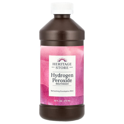 Heritage Store, Hydrogen Peroxide Mouthwash, Refreshing Eucalyptus Mint, 16 fl oz (473 ml)