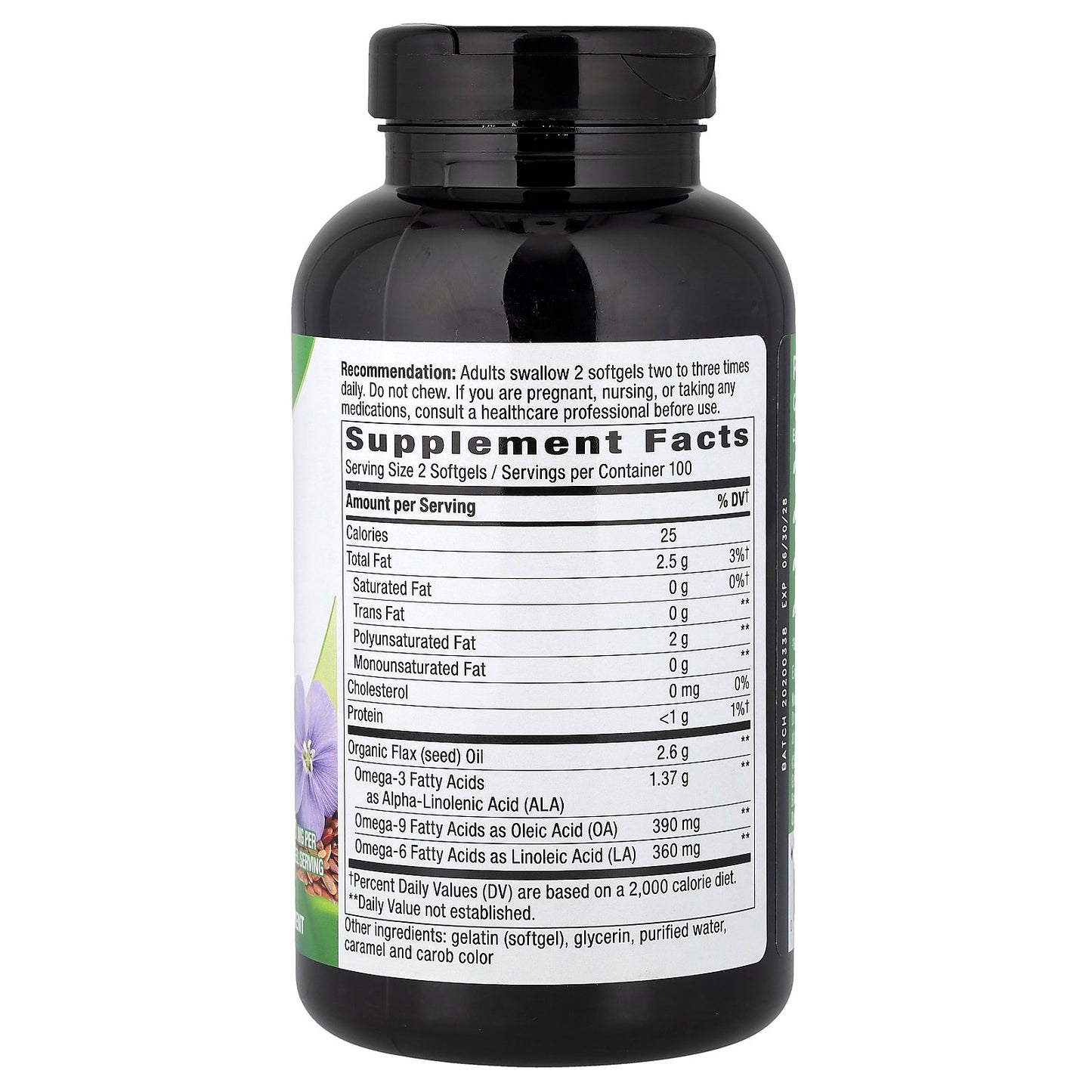 Nature's Way, Flax Oil, 200 Softgels