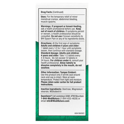 MediNatura, BHI, Spasm Pain, 100 Tablets