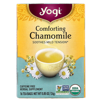 Yogi Tea, Comforting Chamomile, Caffeine Free, 16 Tea Bags, 0.85 oz (24 g)