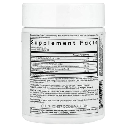 Codeage, Liposomal NMN Platinum, 90 Vegetable Capsules