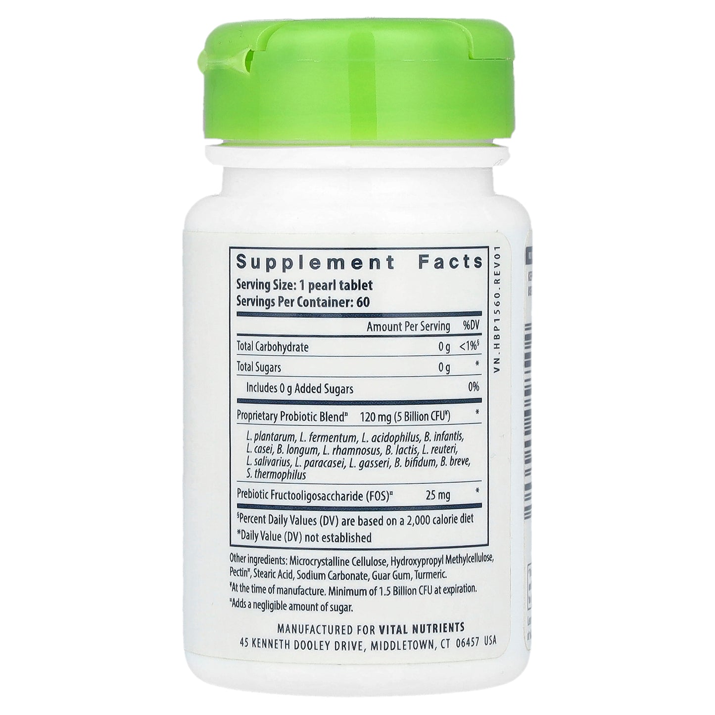 Vital Nutrients, Hyperbiotics®, Pro-15®, Pre + Probiotic, 60  Vegan Micro-Pearls