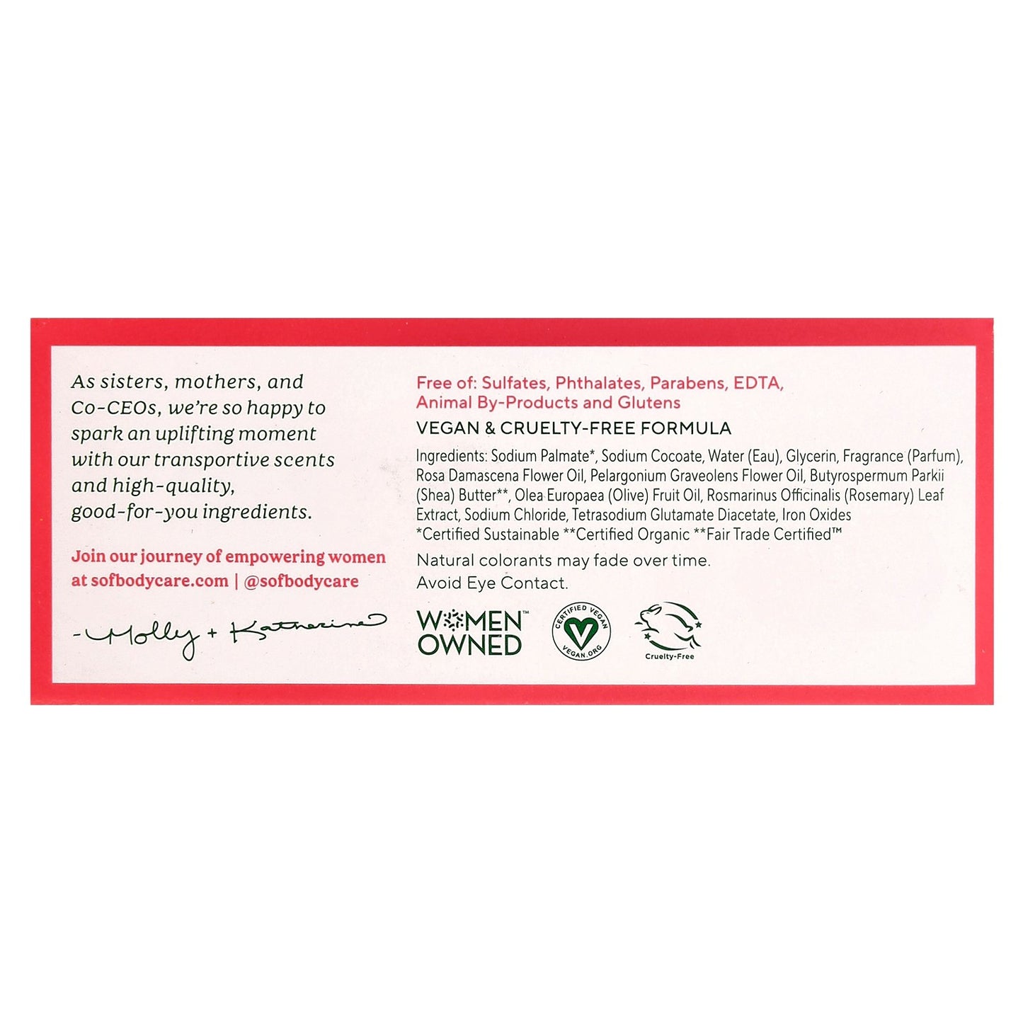 SoF, Triple Milled Bar Soap with Shea Butter, Wild Rose, 6 oz (170 g)