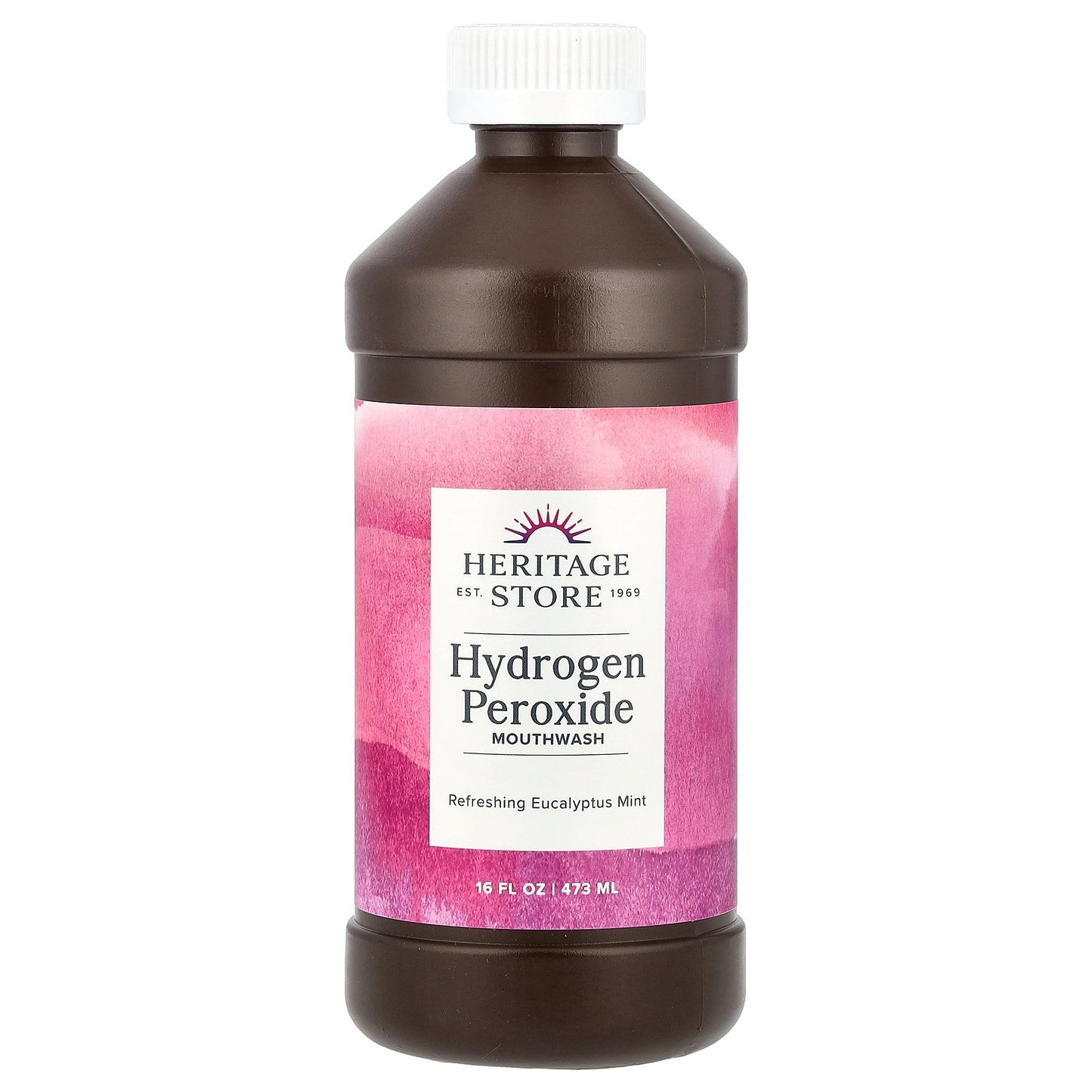 Heritage Store, Hydrogen Peroxide Mouthwash, Refreshing Eucalyptus Mint, 16 fl oz (473 ml)