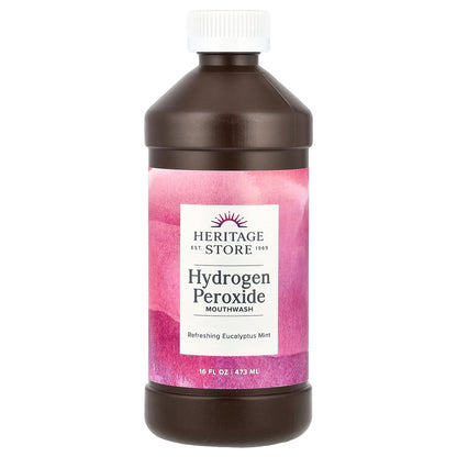 Heritage Store, Hydrogen Peroxide Mouthwash, Refreshing Eucalyptus Mint, 16 fl oz (473 ml)