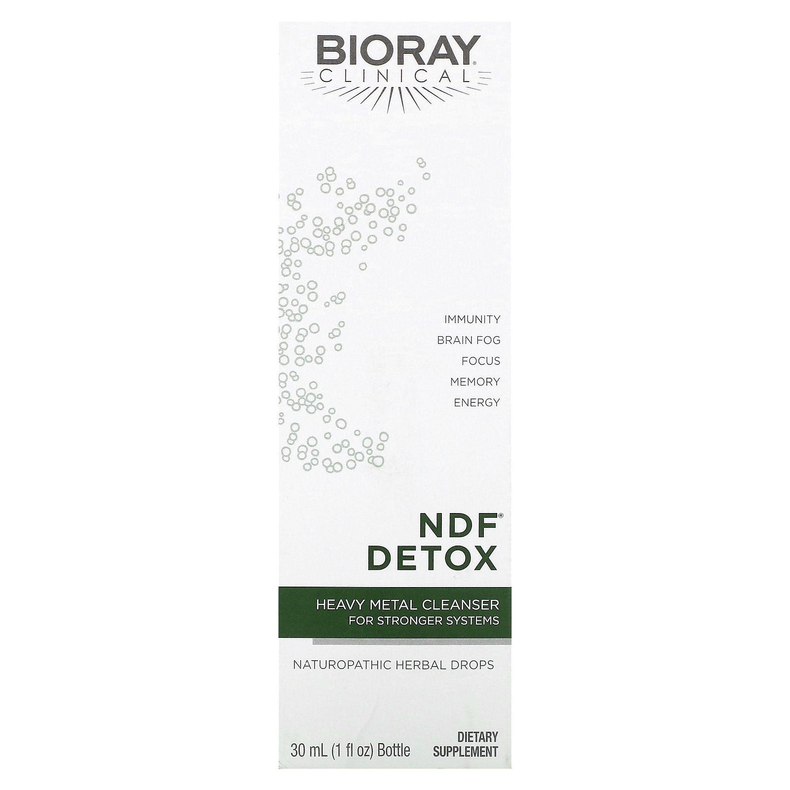 Bioray, NDF Detox, Heavy Metal Cleanser For Stronger Systems, 1 fl oz (30 ml)