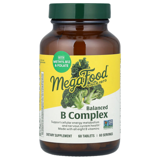 MegaFood, Balanced B Complex, 60 Tablets