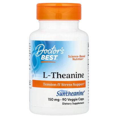 Doctor's Best, L-Theanine, 150 mg, 90 Veggie Caps