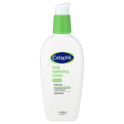 Cetaphil, Daily Hydrating Lotion, Oil Free, All Skin Types, 3 fl oz (88 ml)
