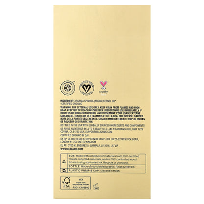 Cliganic, Drop of Weightless Moisture™, Organic Argan Oil, 16 fl oz (473 ml)