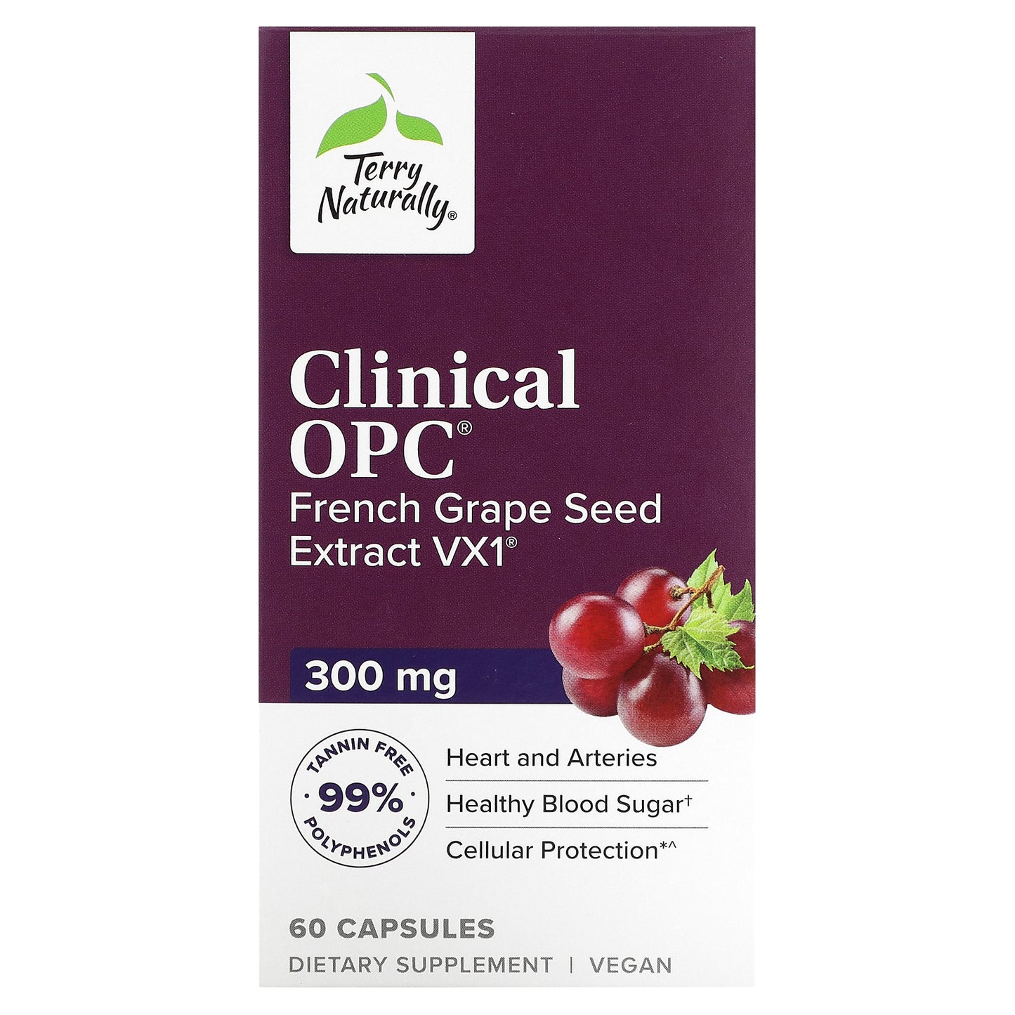 Terry Naturally, Clinical OPC, 300 mg, 60 Capsules