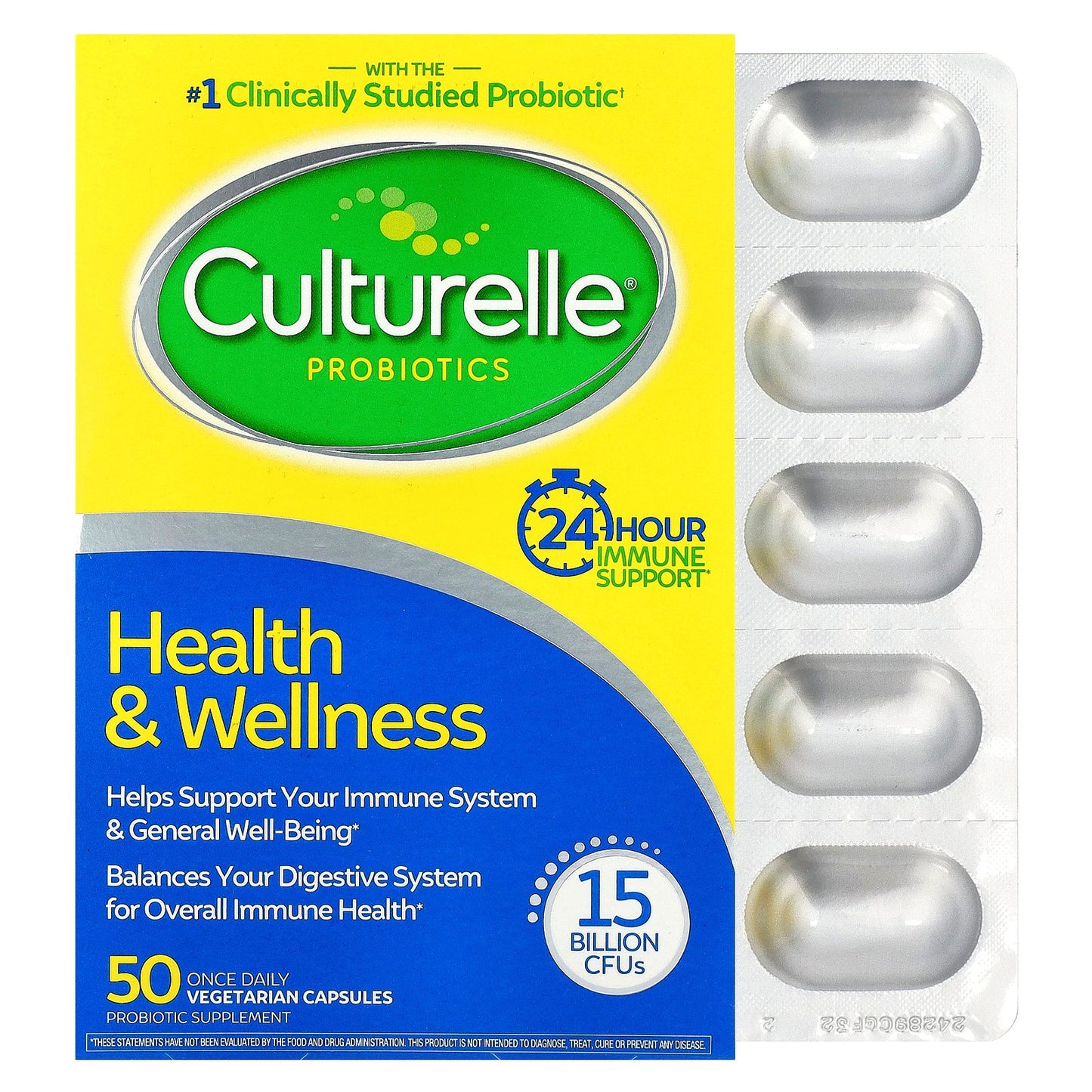 Culturelle, Probiotics, Health & Wellness, 50 Vegetarian Capsules