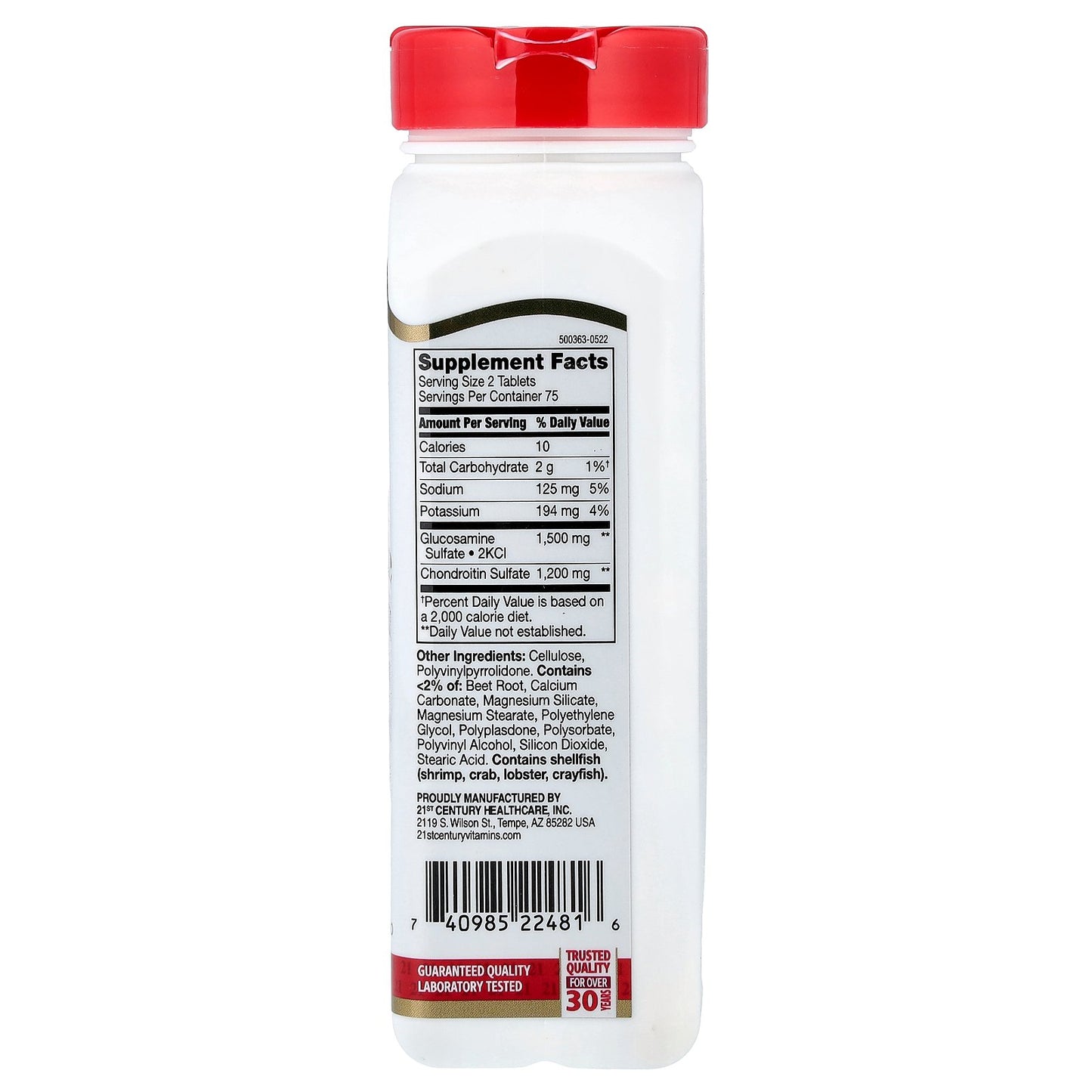 21st Century, Glucosamine Chondroitin, Triple Strength, 150 Tablets