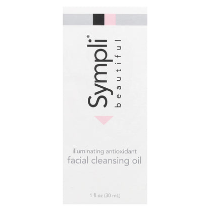 Sympli Beautiful, Illuminating Antioxidant Facial Cleansing Oil, with Argan, Marula, Rosehip & Orange Oil, 1 fl oz (30 ml)