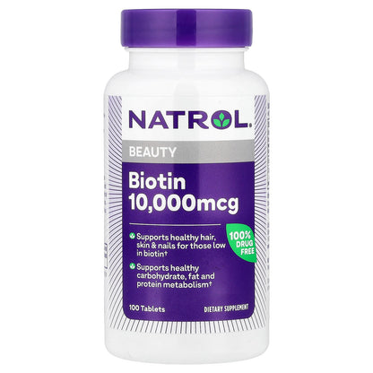 Natrol, Biotin, 100 Tablets
