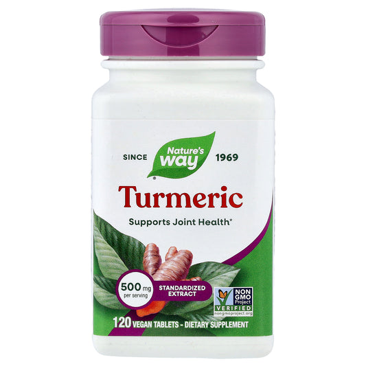 Nature's Way, Turmeric, Standardized Extract, 500 mg, 120 Vegan Tablets