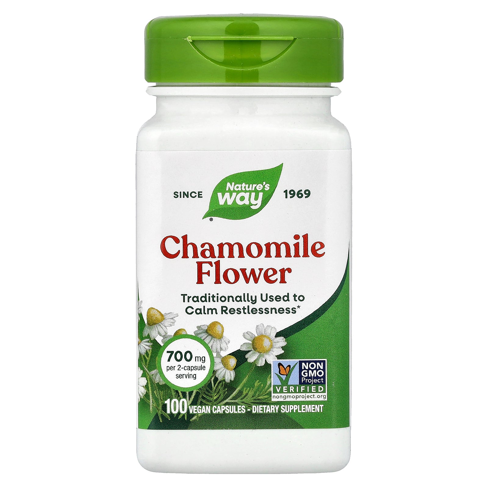 Nature's Way, Chamomile Flower, 700 mg, 100 Vegan Capsules (350 mg per Capsule)