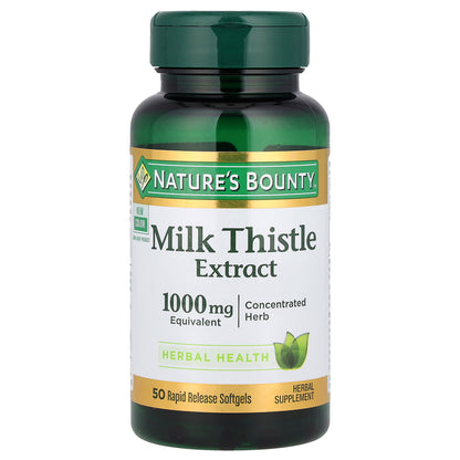 Nature's Bounty, Milk Thistle Extract , 1,000 mg, 50 Rapid Release Softgels