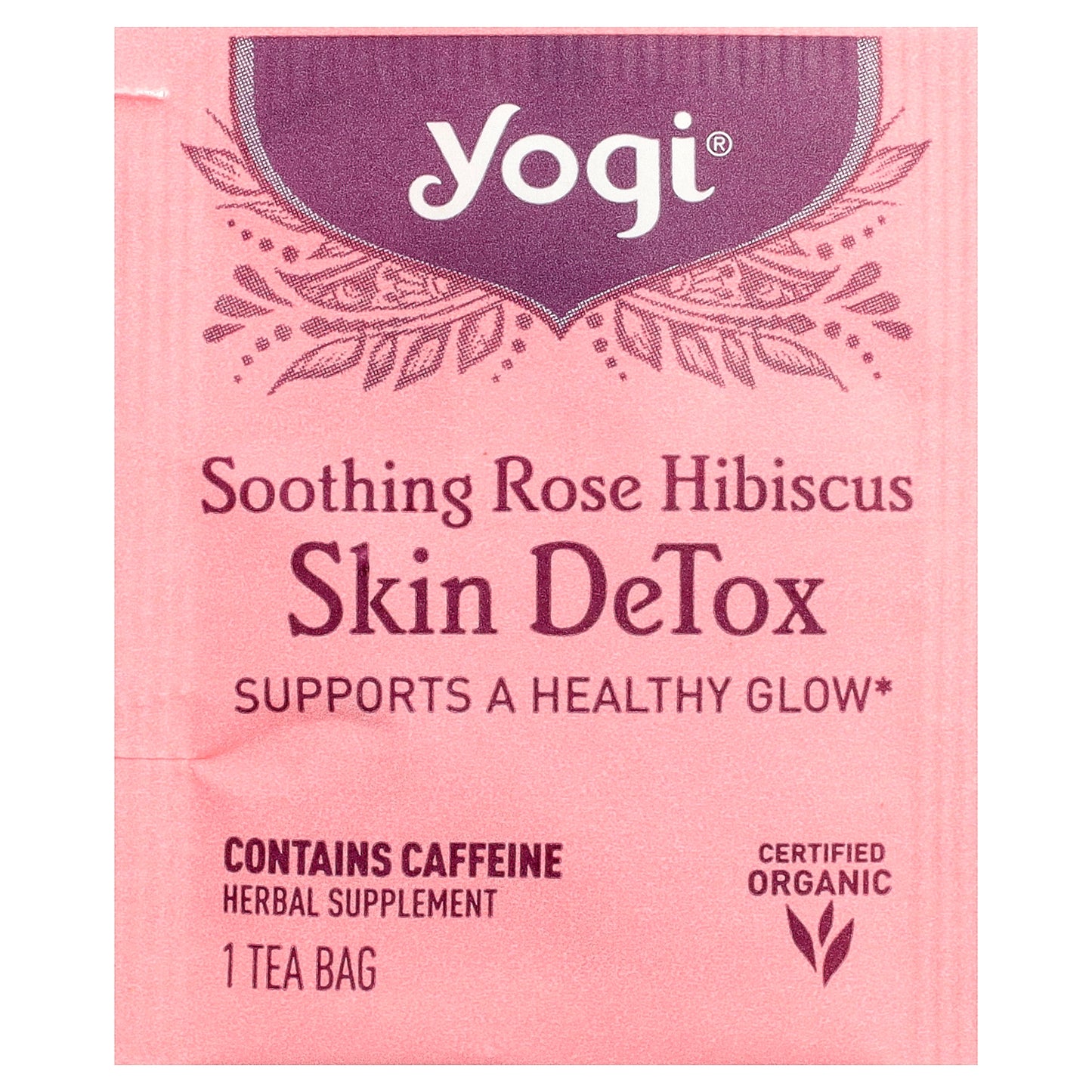 Yogi Tea, Skin DeTox, Soothing Rose Hibiscus, 16 Tea Bags, 1.12 oz (32 g)