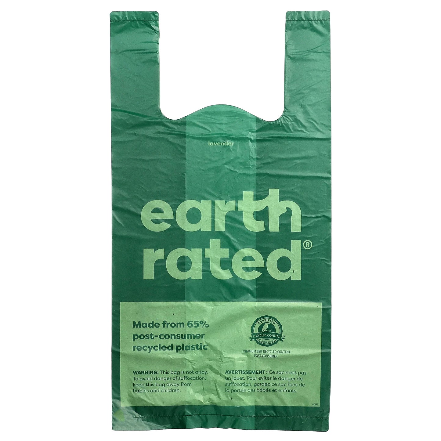 Earth Rated, Dog Poop Bags With Handles, Lavender, 120 Handle Bags