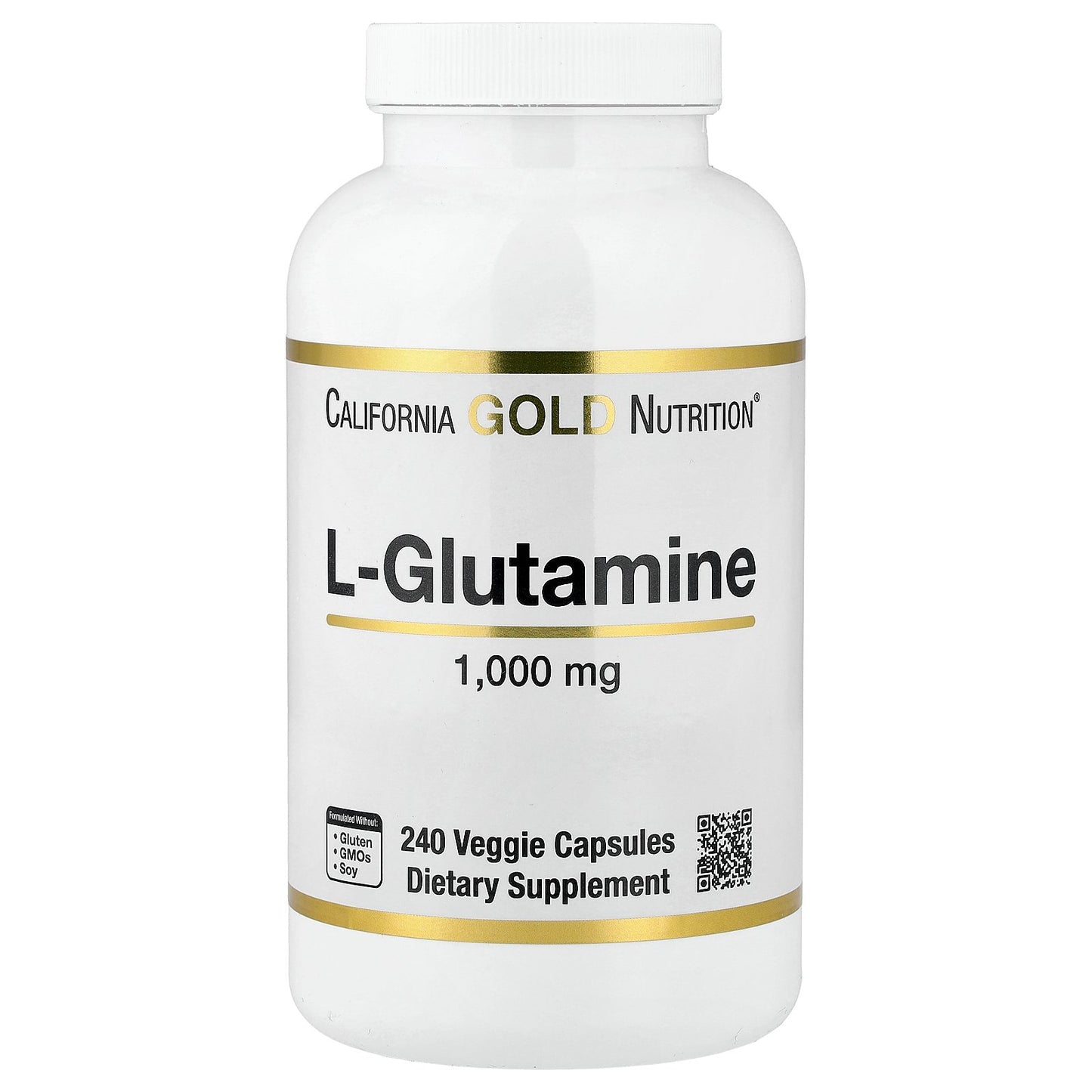 California Gold Nutrition, L-Glutamine, 1,000 mg, 240 Veggie Capsules