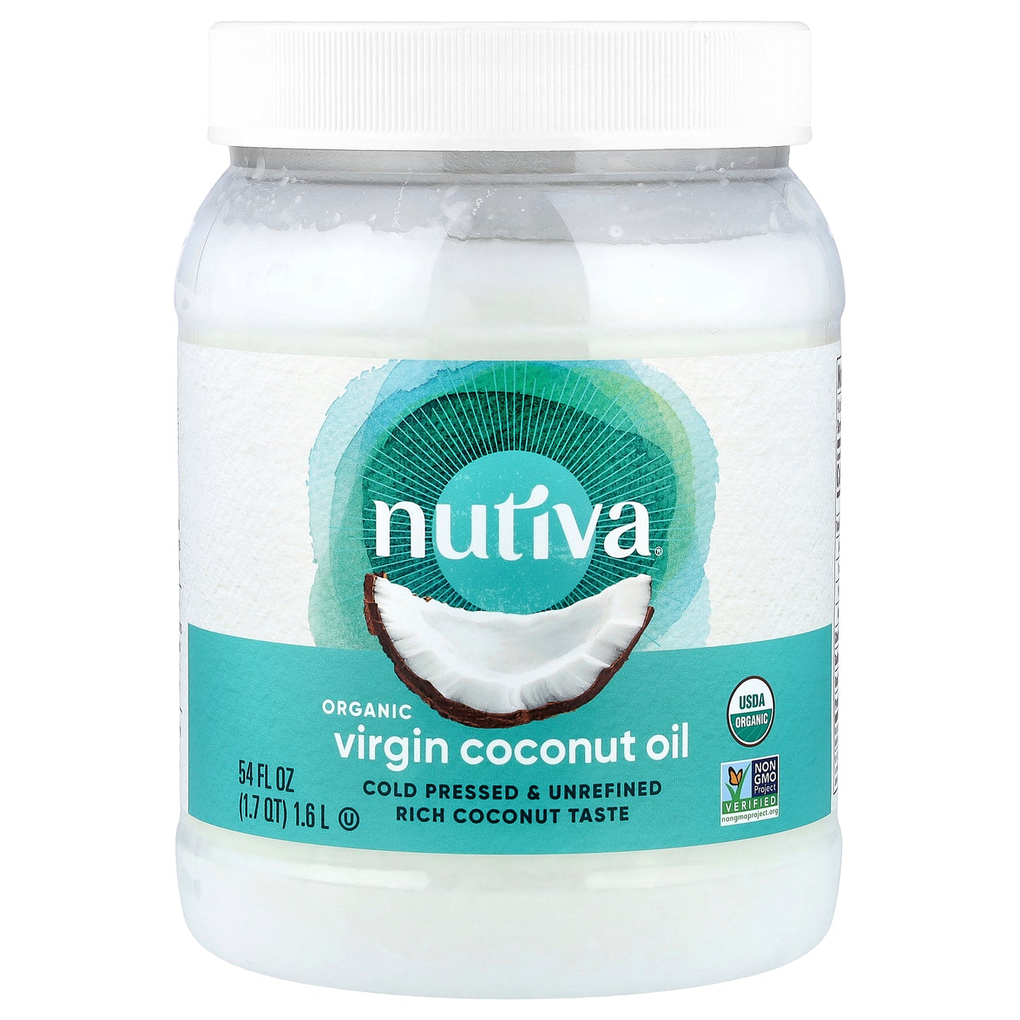 Nutiva, Organic Virgin Coconut Oil, 54 fl oz (1.6 l)
