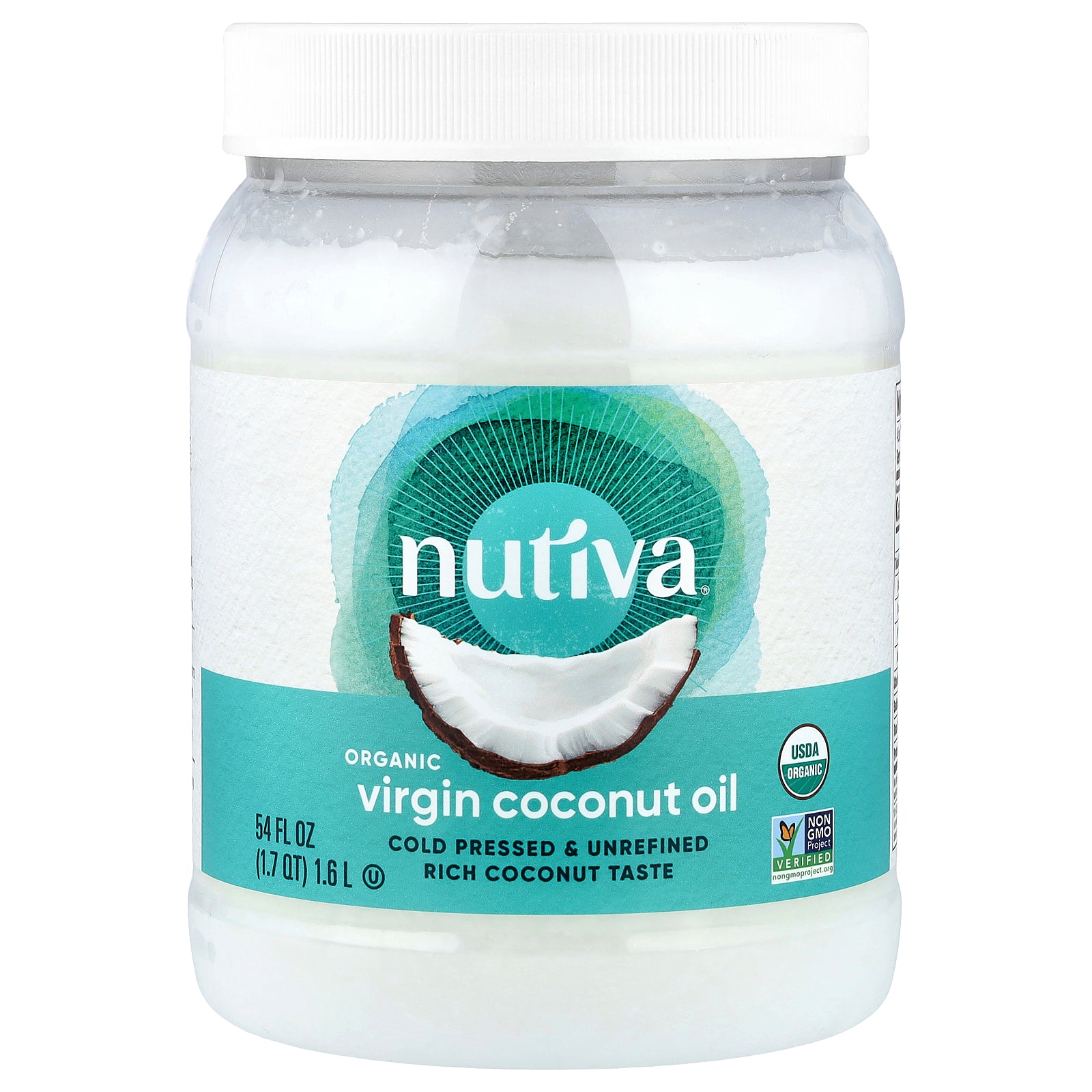 Nutiva, Organic Virgin Coconut Oil, 54 fl oz (1.6 l)