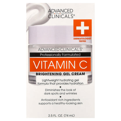 Advanced Clinicals, Vitamin C, Brightening Gel Cream, 2.5 fl oz (74 ml)