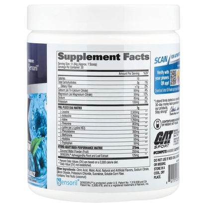 GAT, Flexx EAAs + Hydration, Blue Razz, 12.5 oz (355.2 g)